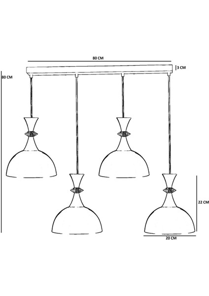 Akay 4 Lü Sıralı Beyaz Sarkıt fırsatları