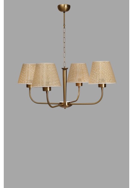 Apollo 4 Lü Eskitme Petek Abajurlu Avize modelleri