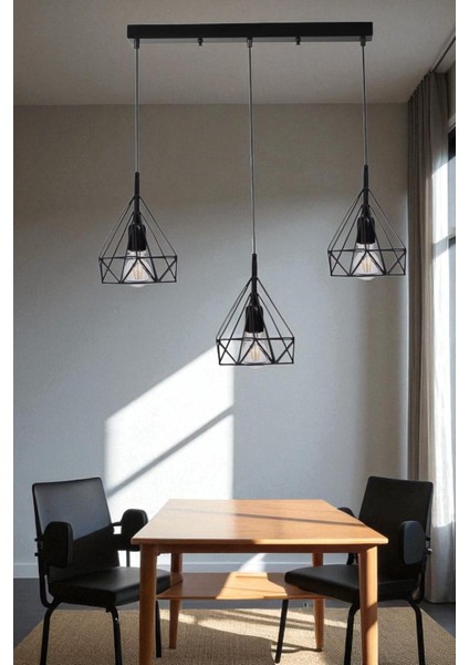 Pramit 3 Lü Sıralı Siyah Sarkıt