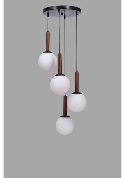 Işıl 4 Lü Tepsili Ceviz Beyaz Camlı Sarkıt modelleri