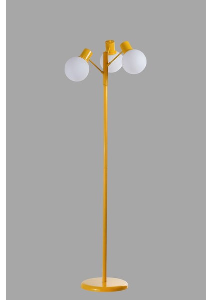 Safir 3 Lü Sarı Lambader Beyaz Camlı modelleri