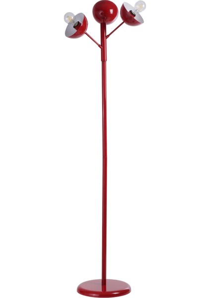 Küre 3 Lü Kırmızı Lambader Metal Başlıklı fiyatları