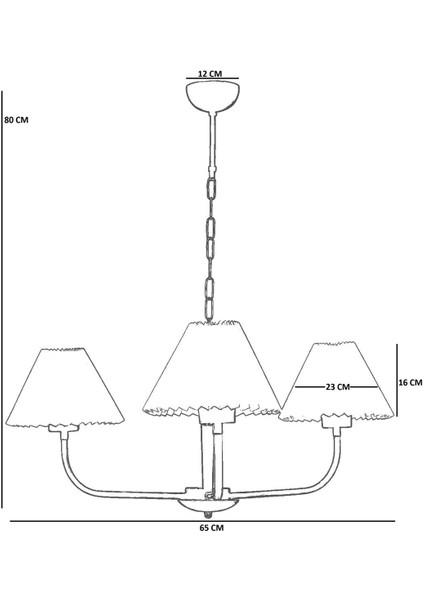 Apollo 3 Lü Beyaz Pileli Krem Abajurlu Avize fırsatları