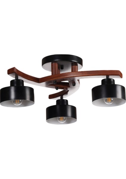Weston 3 Lü Ceviz Metal Başlıklı Plofonyer Avize fiyatları