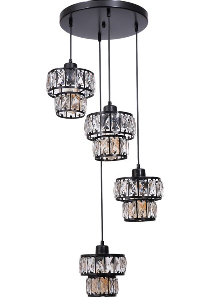 Leo 4 Lü Tepsili Siyah Sarkıt fiyatları