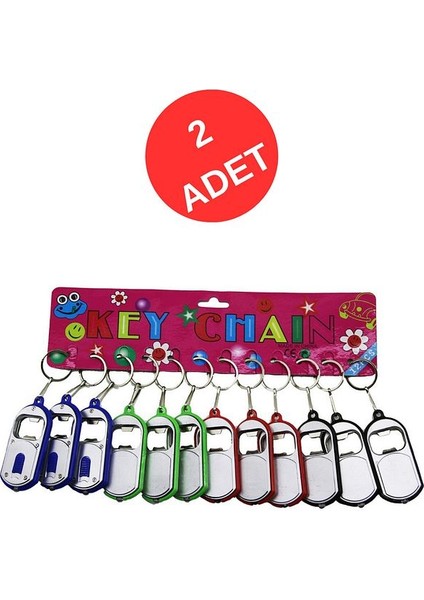 2 Adet LED Fener, Şişe Açacağı & Anahtarlık 3'ü Bir Arada