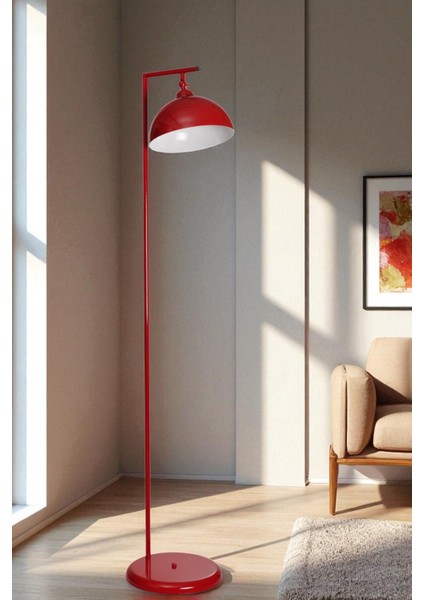 Smart Kırmızı Retro Başlıklı Lambader