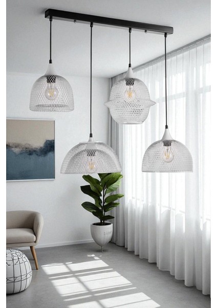 Karmaşık 4 Lü Sıralı Beyaz Sarkıt