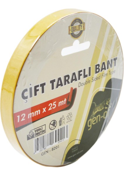 Çift Taraflı Bant 12X25 M (GEN-8201) fiyatları