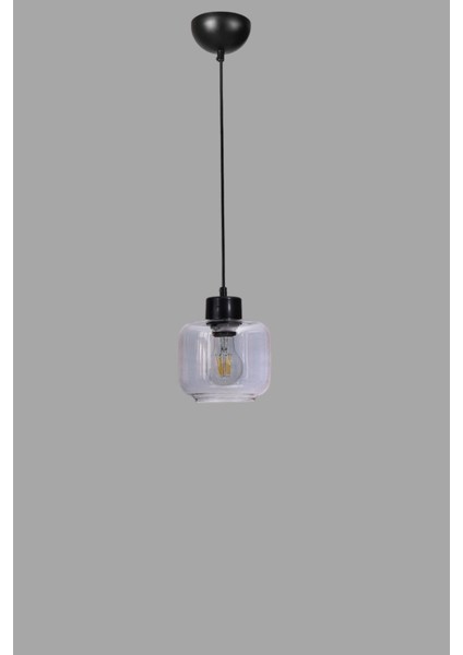 Parla Tekli Siyah Füme Camlı Sarkıt modelleri