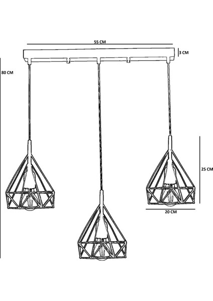 Pramit 3 Lü Sıralı Siyah Sarkıt fırsatları