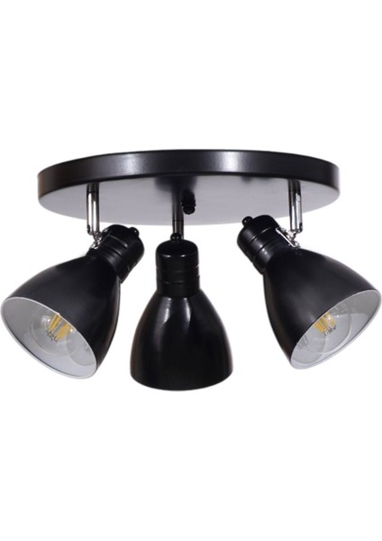 Otis 3 Lü Tepsili Siyah Plafonyer Avize fiyatları