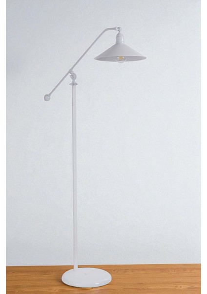 Moka Beyaz Lambader Metal Başlıklı