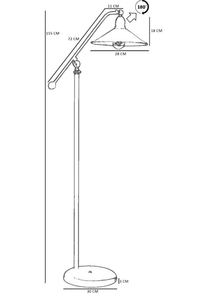 Moka Beyaz Lambader Metal Başlıklı fırsatları
