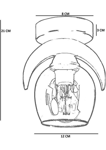 Helena Tekli Bal Camlı Plafonyer Avize fırsatları
