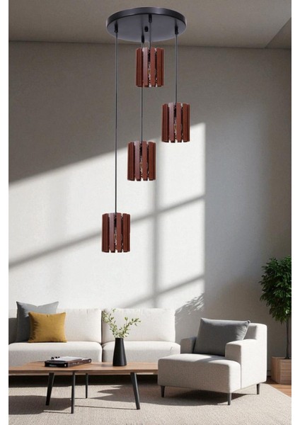 Kasnak 4 Lü Tepsili Ceviz Sarkıt