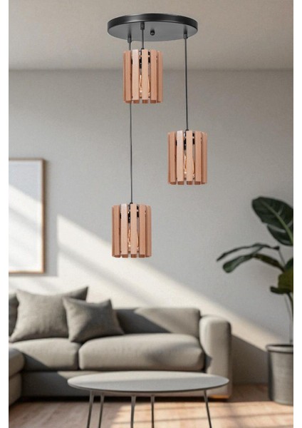 Kasnak 3 Lü Tepsili Naturel Sarkıt