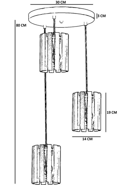 Kasnak 3 Lü Tepsili Naturel Sarkıt fırsatları