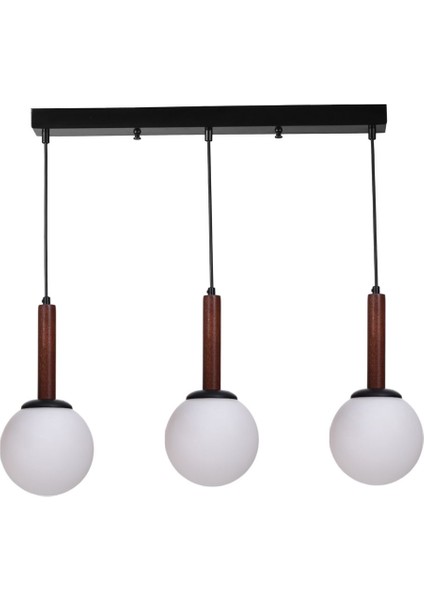 Işıl 3 Lü Sıralı Ceviz Beyaz Camlı Sarkıt fiyatları