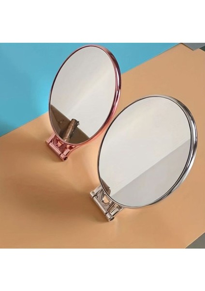 Gümüş Gri Büyüteçli 13,5 cm Masaüstü Oval Traş ve Makyaj Aynası fiyatları