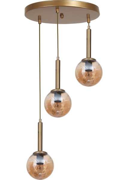 Sezgi 3 Lü Tepsili Eskitme Bal Camlı Sarkıt fiyatları