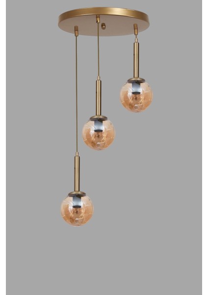 Sezgi 3 Lü Tepsili Eskitme Bal Camlı Sarkıt modelleri