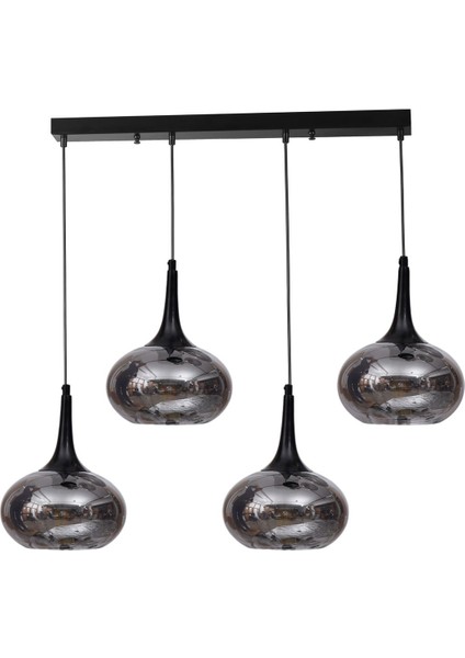 Zara 4 Lü Sıralı Siyah Füme Camlı Sarkıt fiyatları