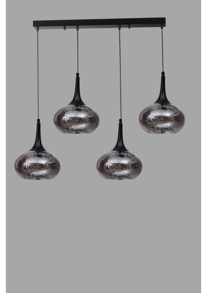 Zara 4 Lü Sıralı Siyah Füme Camlı Sarkıt modelleri