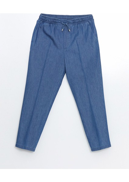 Yeni Sezon Beli Lastikli Carrot Fit Kadin Jean Pantolon - S5JG94Z8 indirimleri