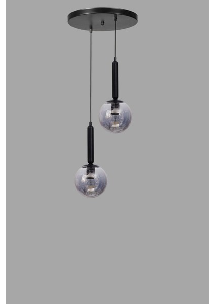 Sezgi 2 Li Tepsili Siyah Füme Camlı Sarkıt modelleri