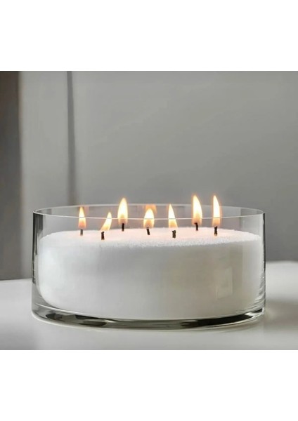 Beyaz Inci Tozu Mum 1 kg - Zarif ve Parlak Dekoratif Aksesuar