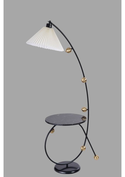 Yekta Sehbalı Siyah Lambader Pileli Krem Abajurlu modelleri