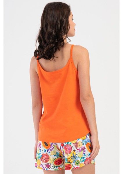 Pamuklu Kadın Ip Askılı Şortlu Pijama Takım , 408199 fırsatları