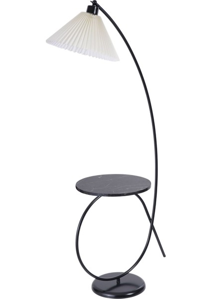 Kaya Sehbalı Siyah Lambader Pileli Krem Abajurlu fiyatları