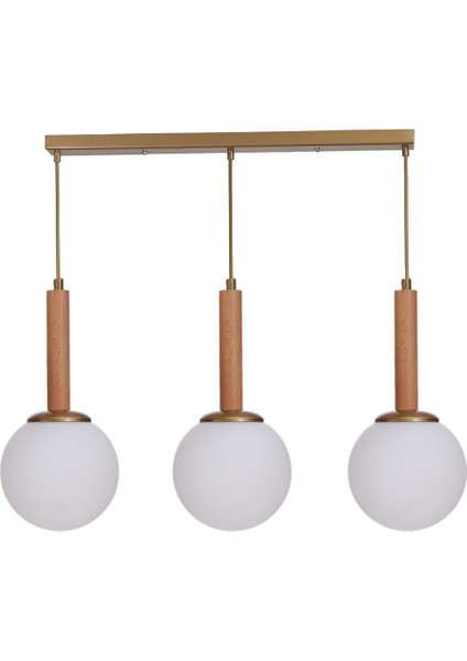 Işıl 3 Lü Sıralı Naturel Beyaz Camlı Sarkıt fiyatları