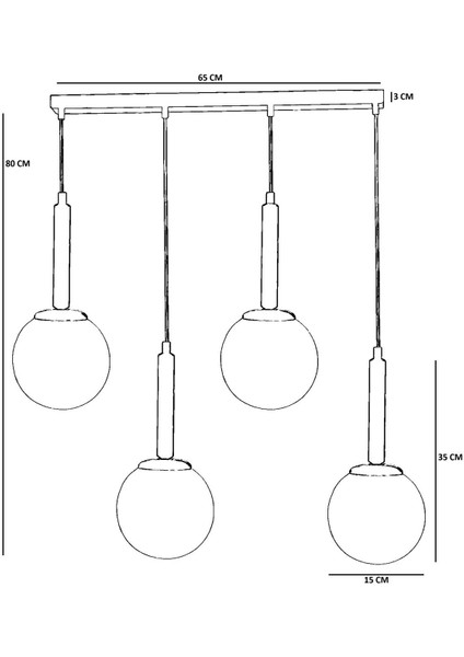 Işıl 3 Lü Sıralı Naturel Beyaz Camlı Sarkıt fırsatları