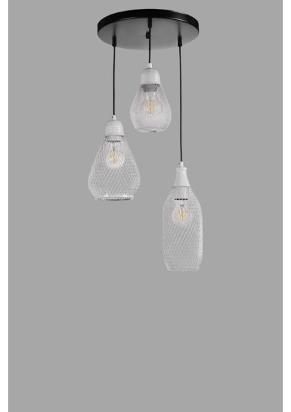 Karmaşık 3 Lü Tepsili Beyaz Sarkıt modelleri