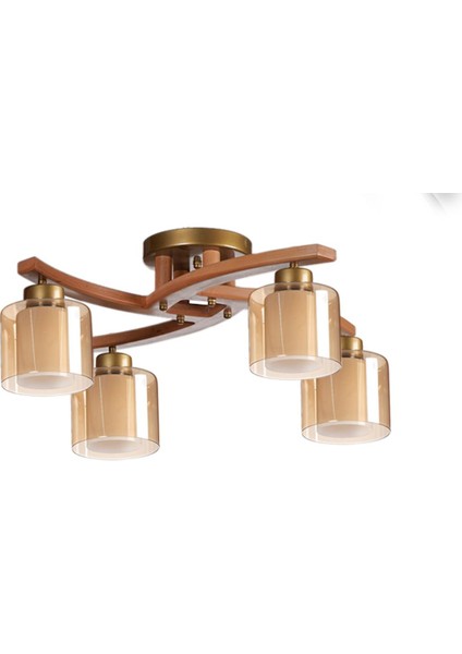 Weston 4 Lü Naturel Çift Camlı Plofonyer Avize modelleri