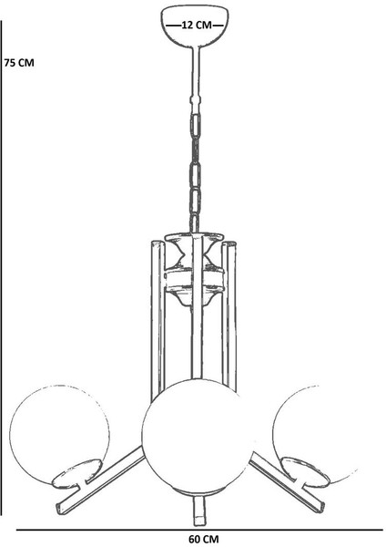 Yeni Ruby 3 Lü Eskitme Bal Camlı Avize fırsatları