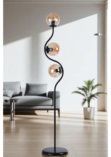 Turan 3 Lü Siyah Lamabder Bal Camlı