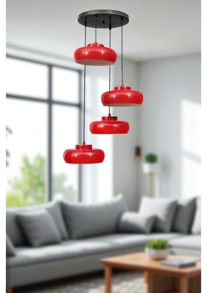 Smith 4 Lü Tepsili Kırmızı Sarkıt