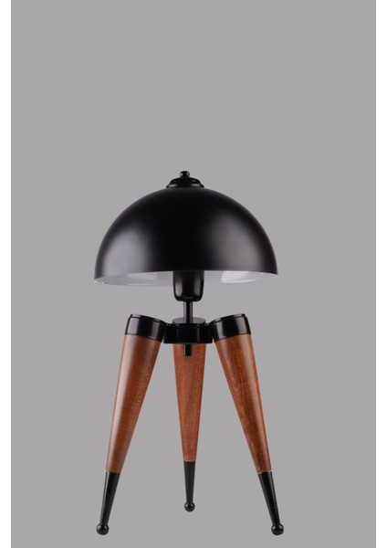 Stil Ceviz Siyah Retro Başlıklı Masa Lambası fırsatları