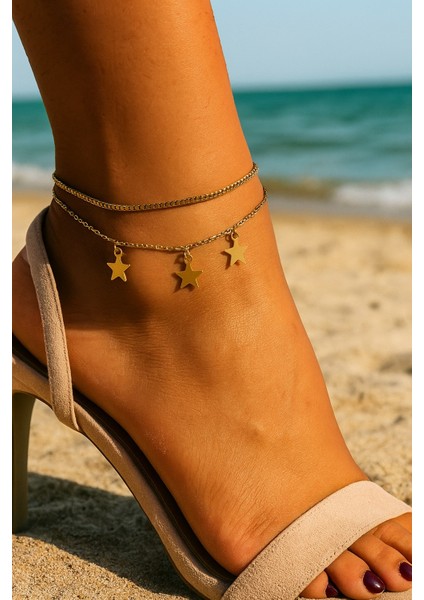 Altın Renk Asansör Sf 3 Yıldız Çelik Halhal - 3453