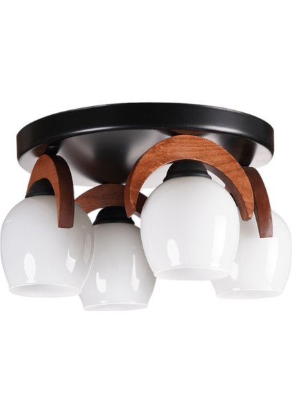 Helena 4 Lü Tepsili Beyaz Camlı Plafonyer Avize fiyatları