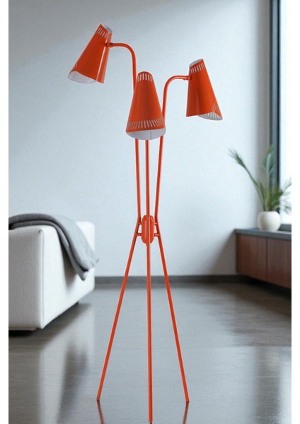 Yeni Akasya 3 Lü Turuncu Lambader Lazer Başlıklı