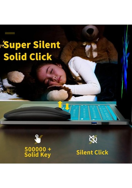 Kablosuz Sessiz Mouse, USB Dizüstü Bilgisayar Akülü Fare ,Şarj Edilebilir Ince Fare, 10M Menzilli Mouse Fare modelleri