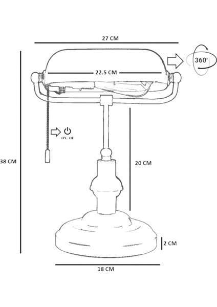 Banker Eskitme Masa Lambası