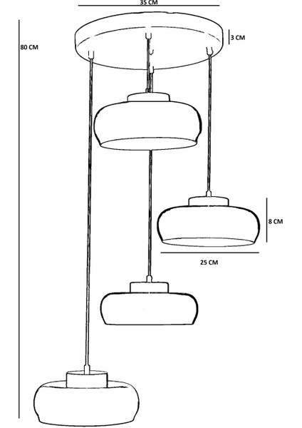 Smith 4 Lü Tepsili Sarı Sarkıt fırsatları
