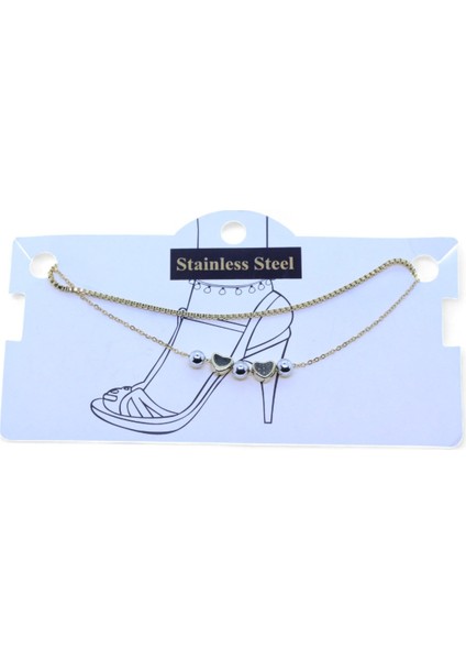 Altın Renk Asansör Sf Top Kalp Top Kalp Top Çelik Halhal - 3471 modelleri