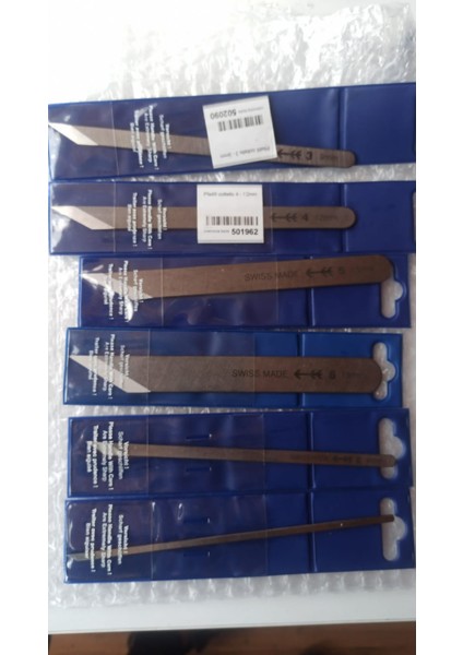 Pfeil Keman Yapımcı Bıçakları Pfeil® Bıçak 1 - 3,5 Mm/ 2 - 6 Mm/ 3 - 9 Mm/ 4 - 12 Mm/ 5 - 15 Mm/ 6 - 19 mm Toplamda 6 Adet Set fiyatları